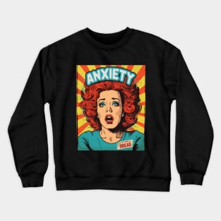 Anxiety. "Hi, my name is Dread". Retro comic book style. Crewneck Sweatshirt